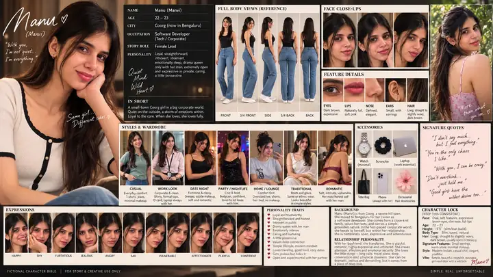 Manvi character board